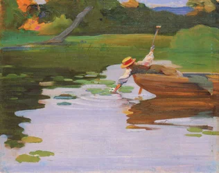 Mädchen im Kahn